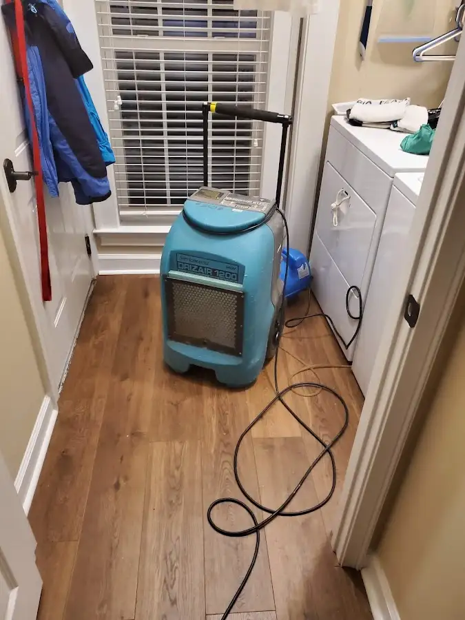 Commercial dehumidifier deployed for Flood Damage Cleanup in West Samoset
